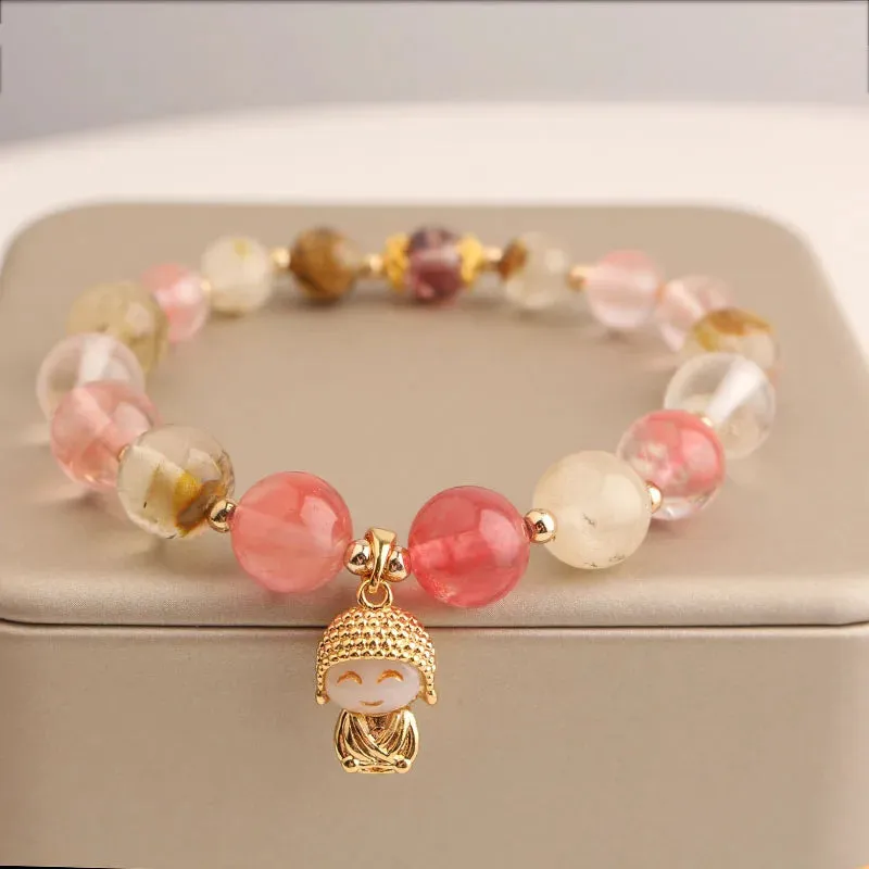 Rose sisi Korean amethyst bracelet for women temperament the heart of the ocean long life lock friendship bracelets jewelry gift