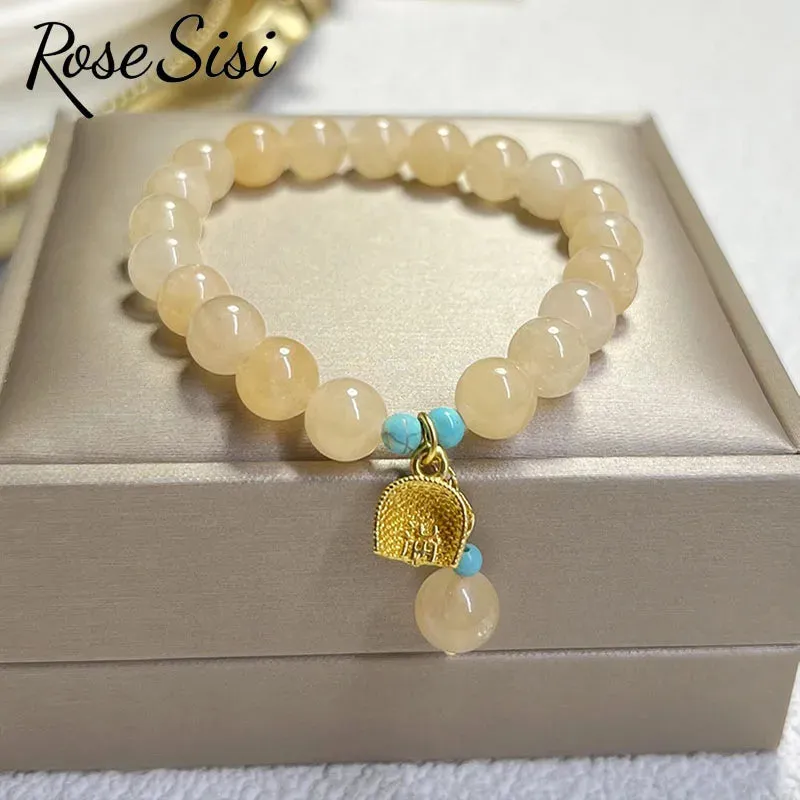 Rose sisi New Chinese style crystal bracelet for women color  jewelry handmade women's bracelet transfer present for gift