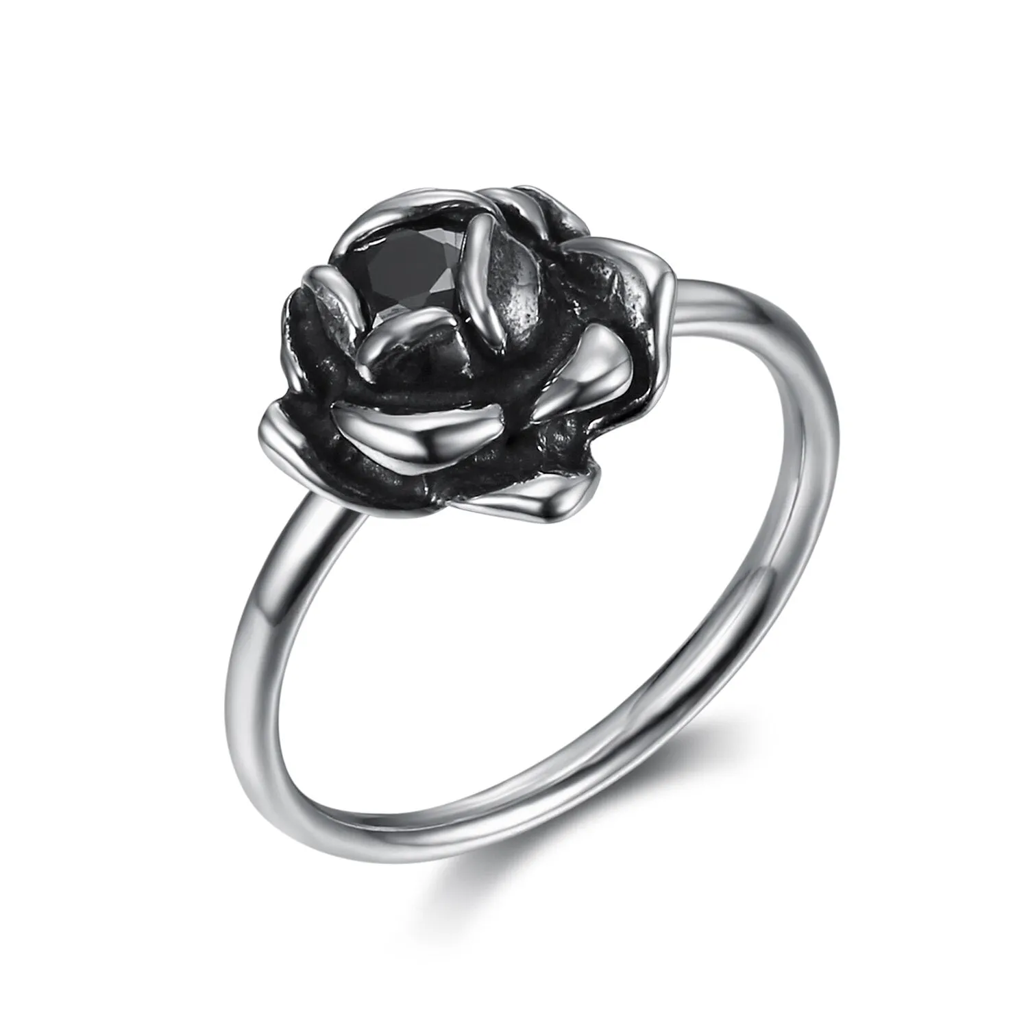 Rose Stone Knuckle Ring