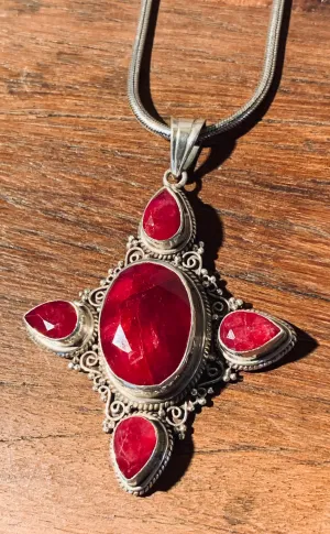 Ruby Star Pendant