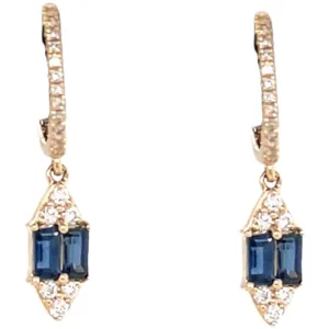Sapphire and Diamond Earrings