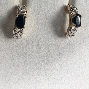 Sapphire and Diamond Earrings