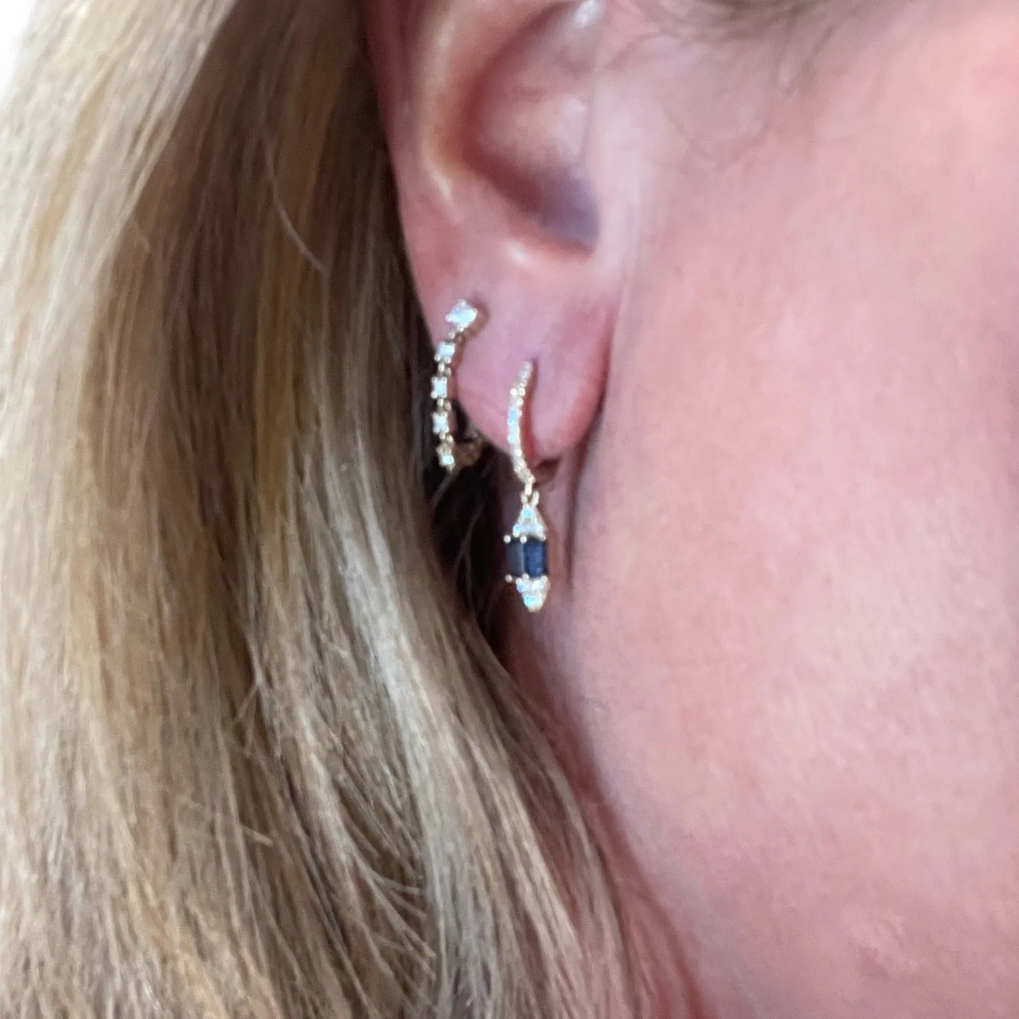 Sapphire and Diamond Earrings