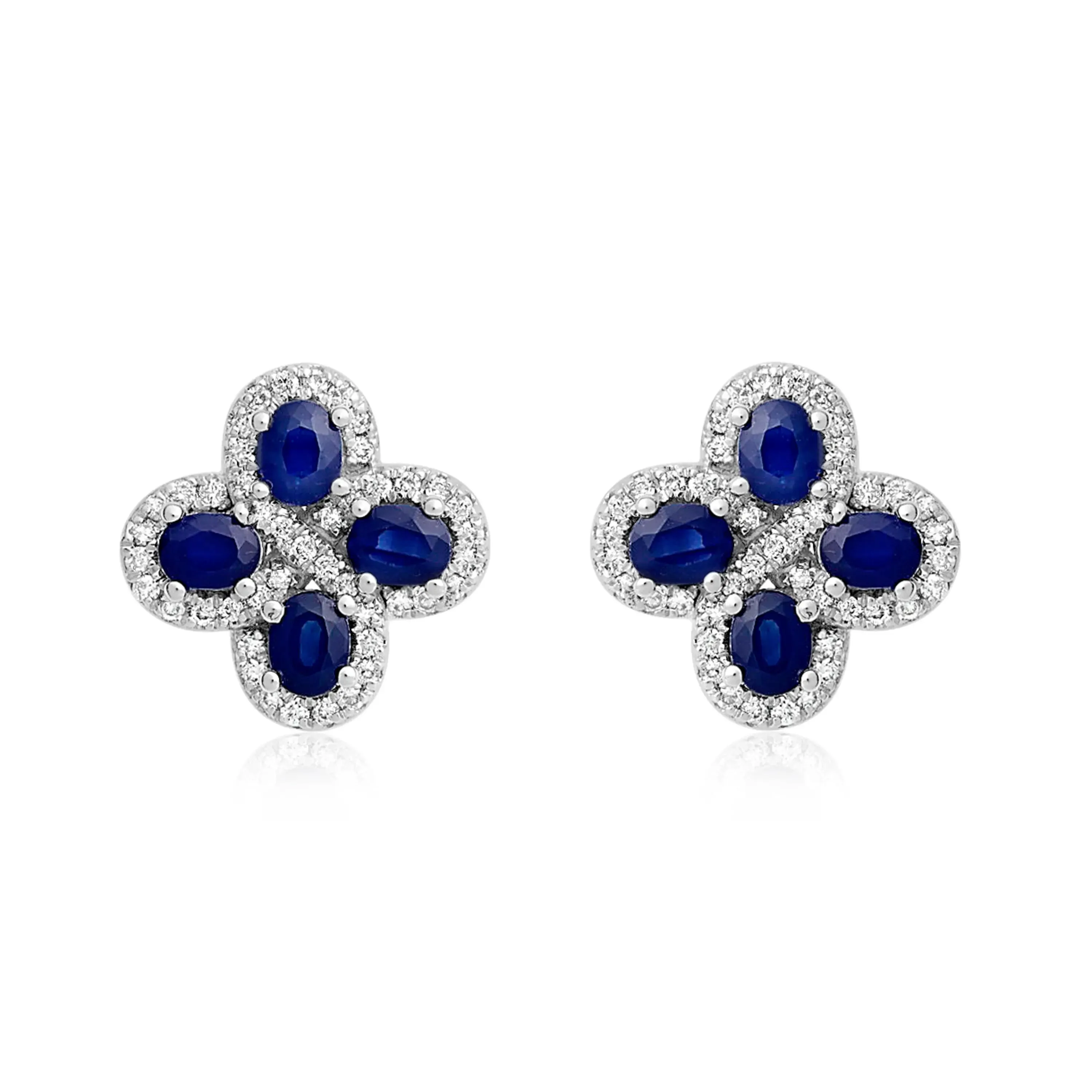 Sapphire Floral Earrings