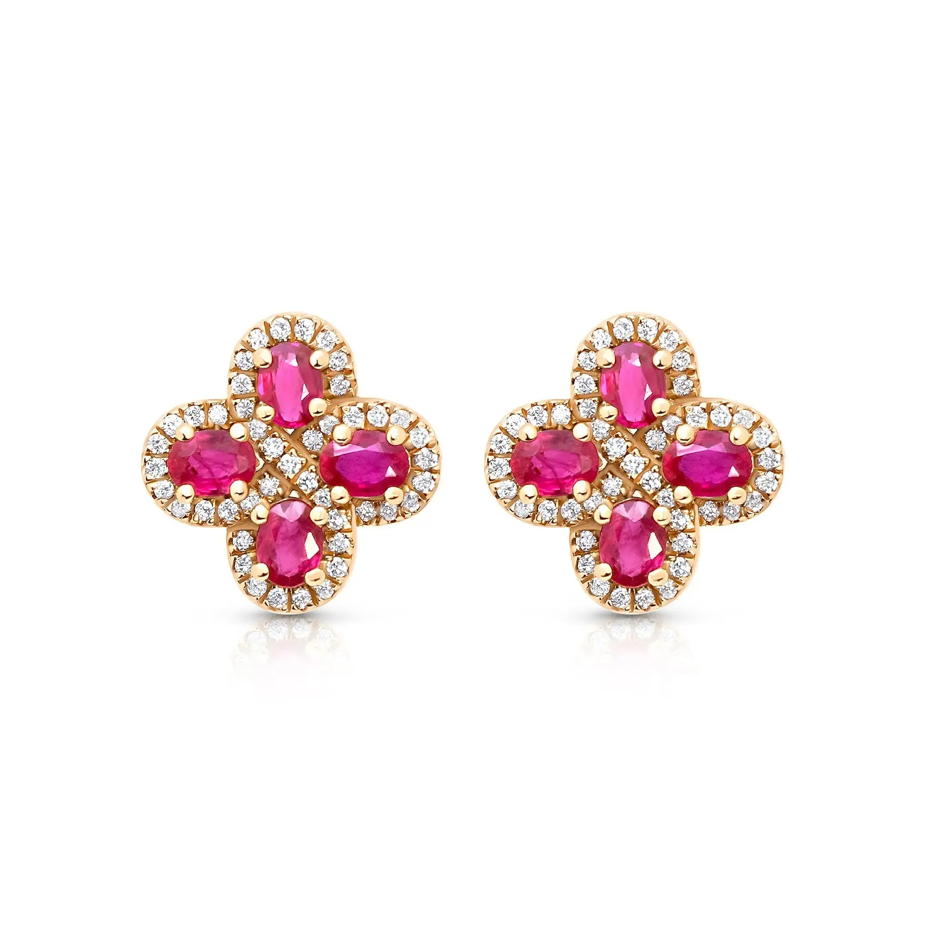 Sapphire Floral Earrings