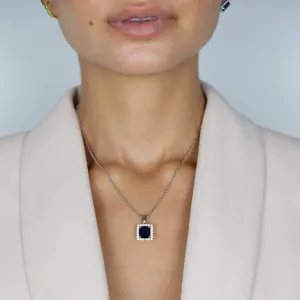 Sapphire Pendant, Ring, Earring Set