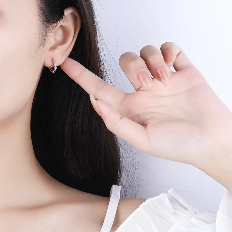 Sapphire Round Full Diamond Earrings