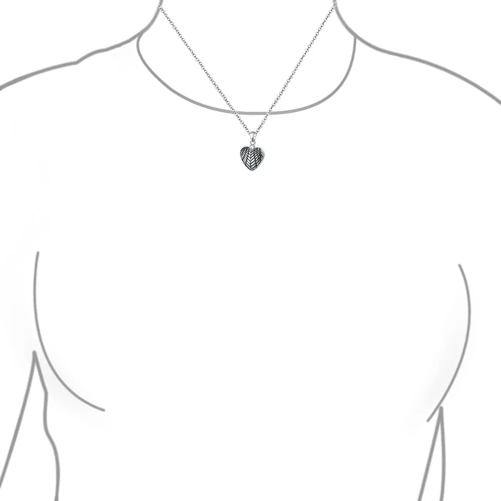 Saying MY ANGEL Heart Locket Necklace Pendant for Daughter in Sterling Silver