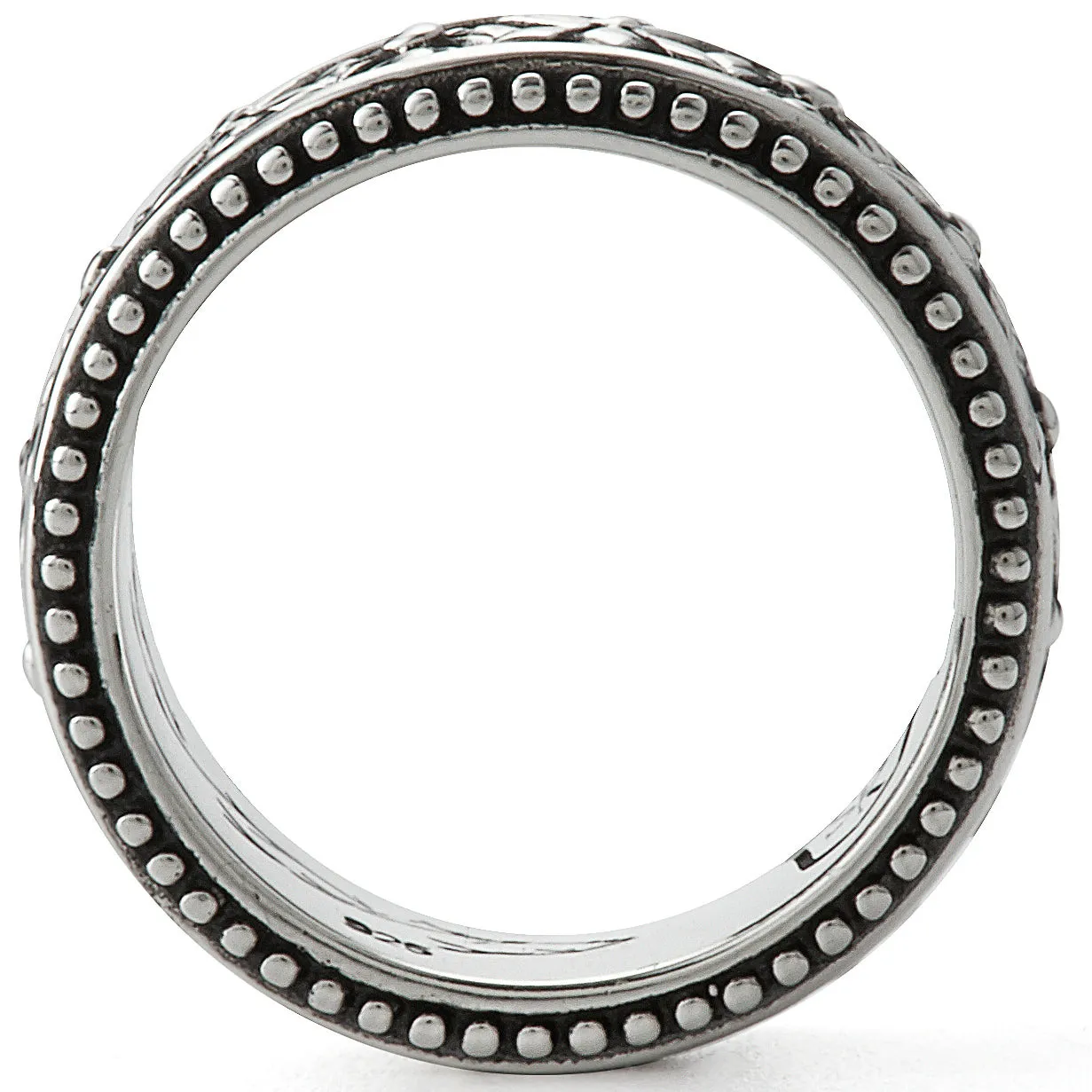 Scott Kay Unkaged Artistic Crosses Ring Rope Design 9mm Wide
