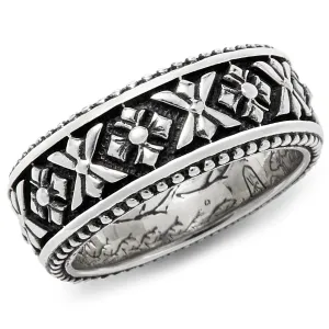 Scott Kay Unkaged Artistic Crosses Ring Rope Design 9mm Wide