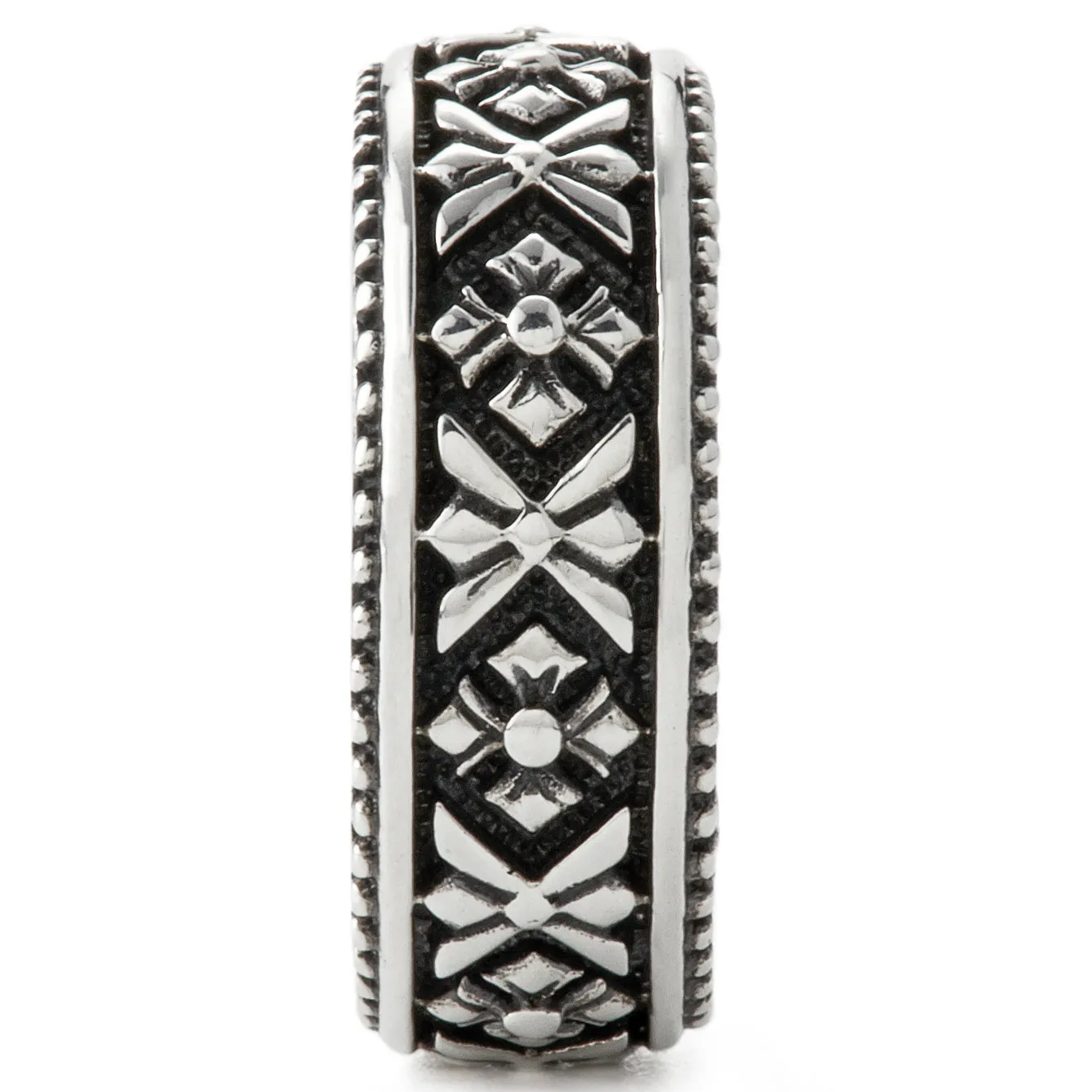 Scott Kay Unkaged Artistic Crosses Ring Rope Design 9mm Wide