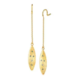 Sea Gold with Diamond Earrings