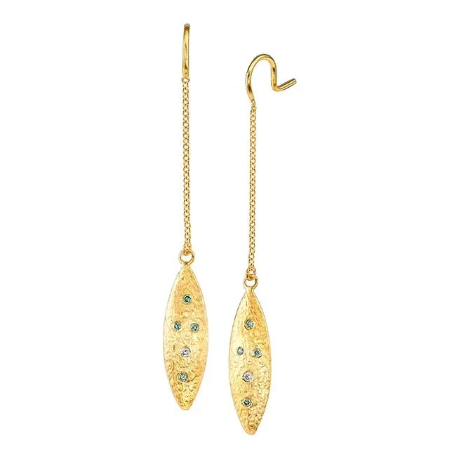 Sea Gold with Diamond Earrings