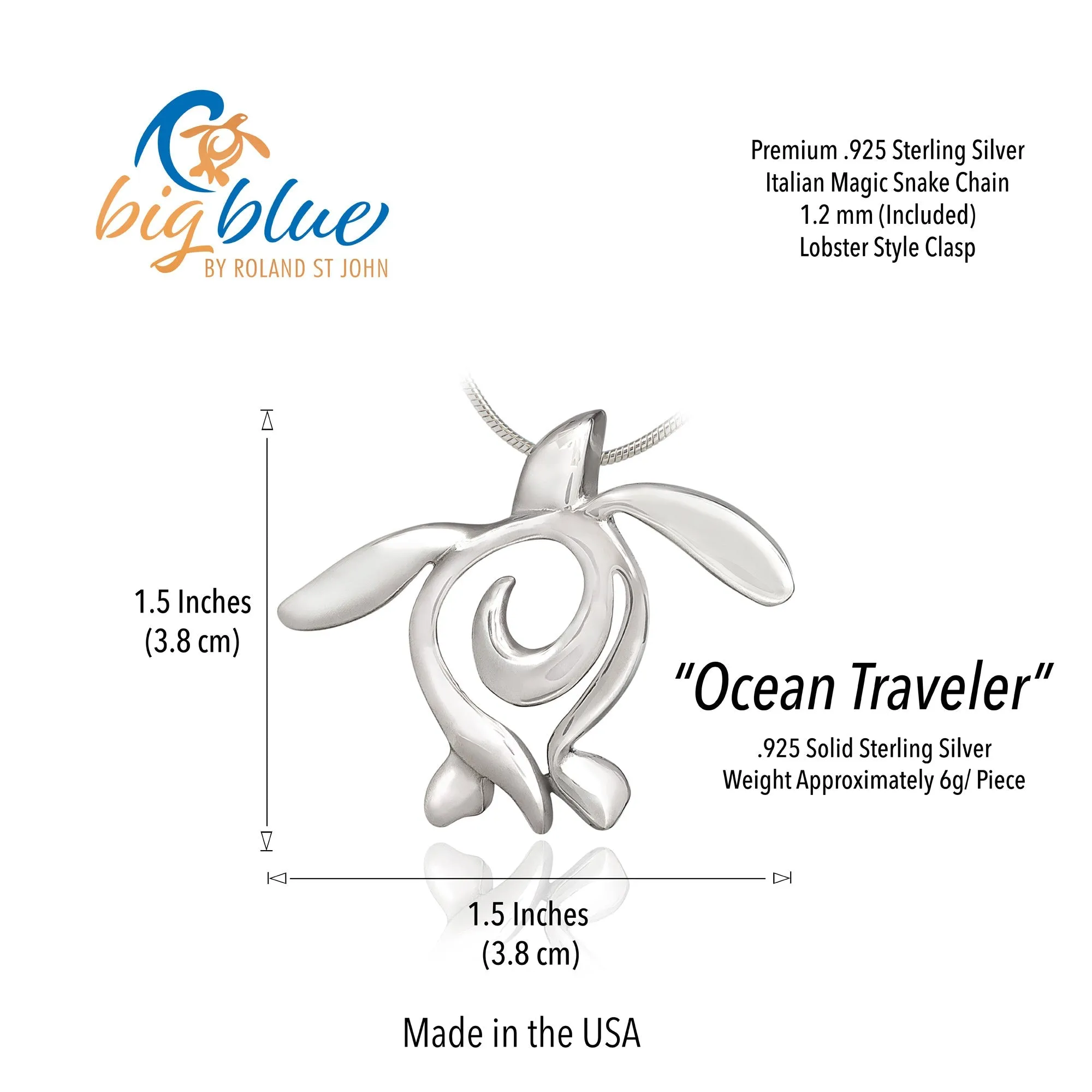 Sea Turtle Necklaces Sterling Silver- Turtle Gifts for Women, Honu Turtle Necklaces, Gifts for Turtle Lovers, Turtle Charms, Sea Life Jewelry