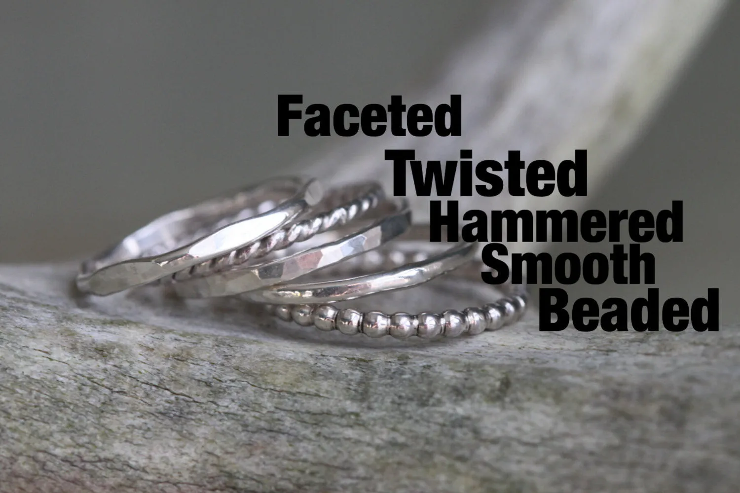 Set of 3 Customizable Stacking Rings