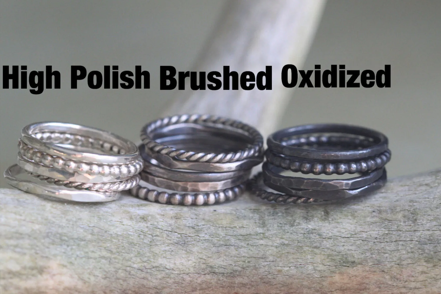 Set of 3 Customizable Stacking Rings