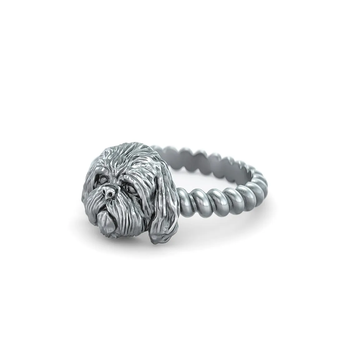 Shih Tzu Breed Twisted Wire Rope Ring