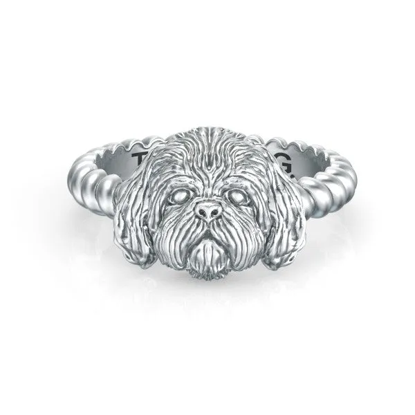 Shih Tzu Breed Twisted Wire Rope Ring