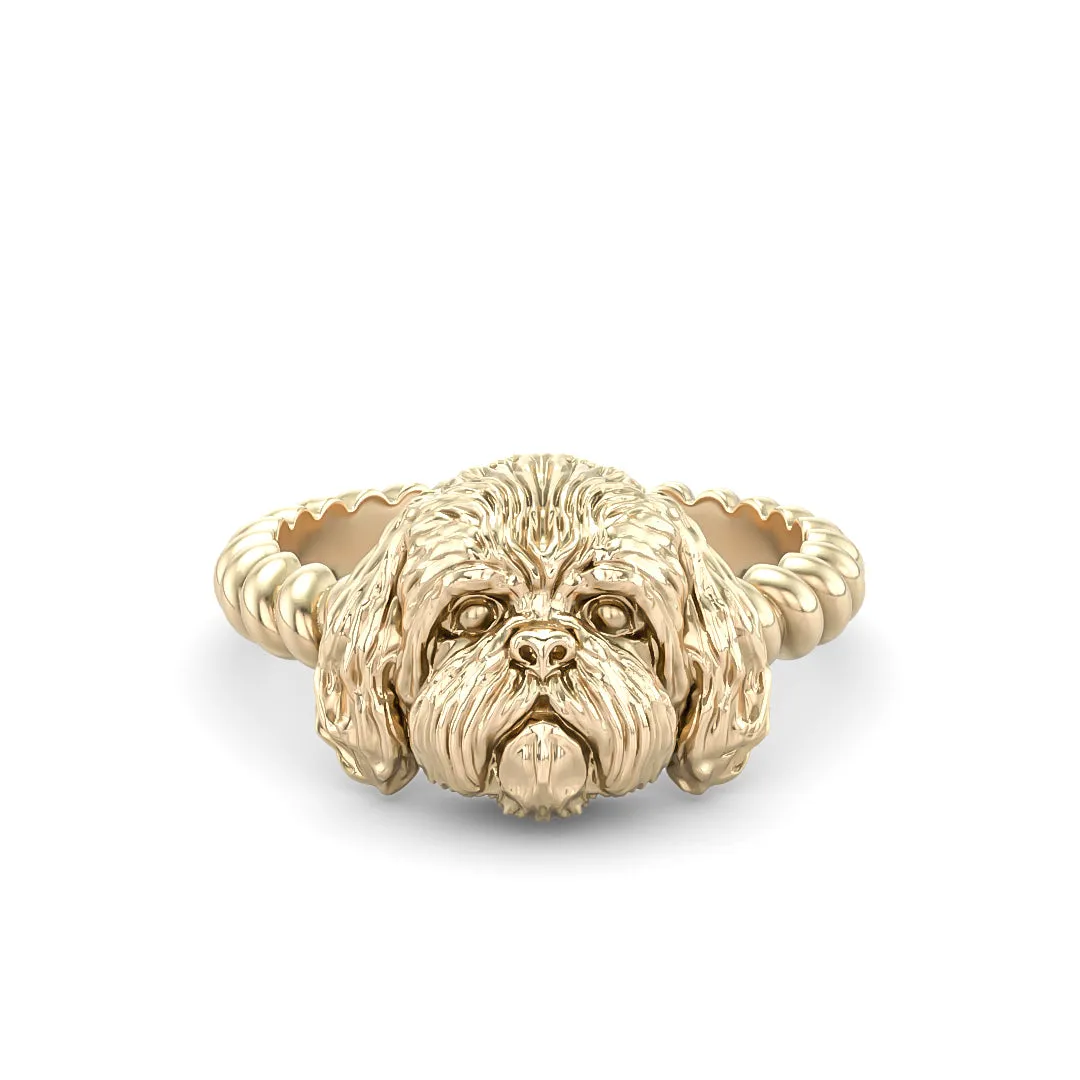 Shih Tzu Breed Twisted Wire Rope Ring