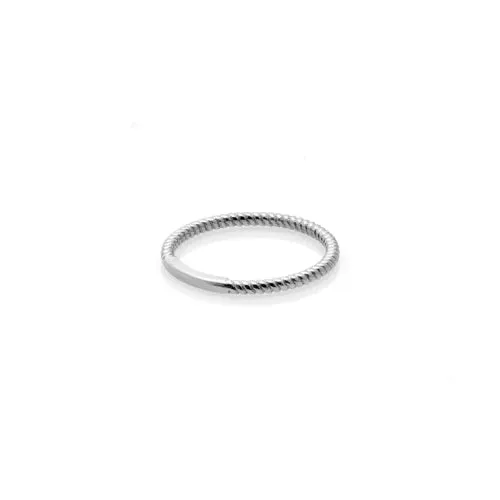 Silk   Steel | Mini Rope | Superfine | Silver | Ring | Size O