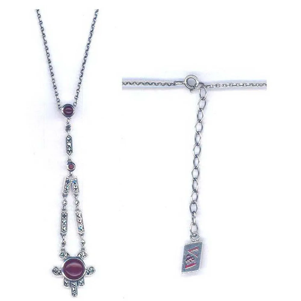 Silver Art Deco Cornelian Pendant