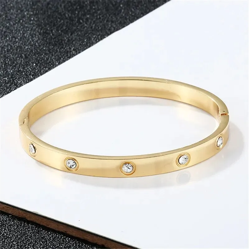 Silver Color Luxury Zircon Charm Bracelet &Bangle Handmade Party 2022 Fashion Korean Jewelry For Women Girls sl523