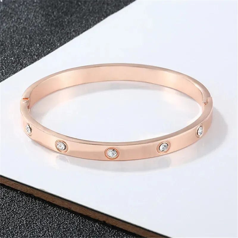 Silver Color Luxury Zircon Charm Bracelet &Bangle Handmade Party 2022 Fashion Korean Jewelry For Women Girls sl523