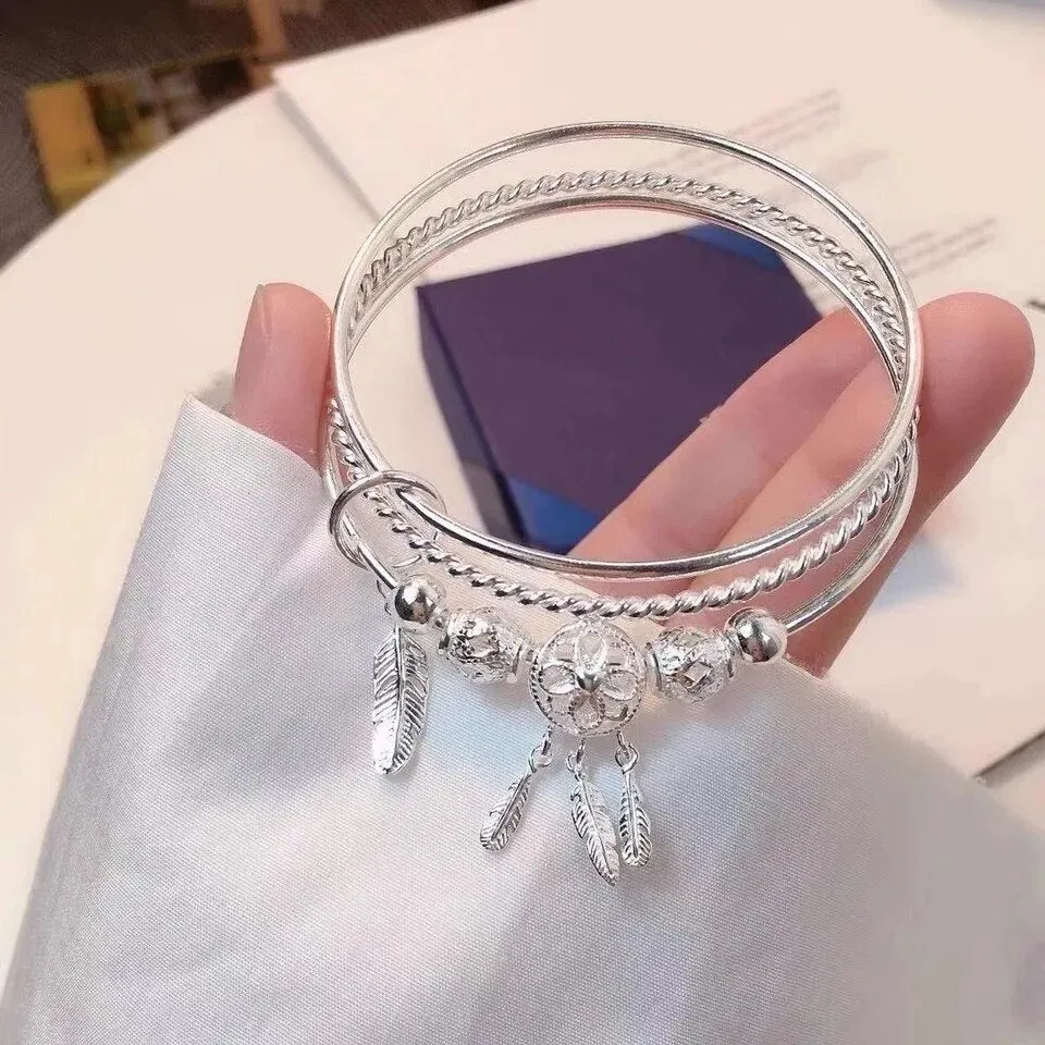 Silver Color Luxury Zircon Charm Bracelet &Bangle Handmade Party 2022 Fashion Korean Jewelry For Women Girls sl523