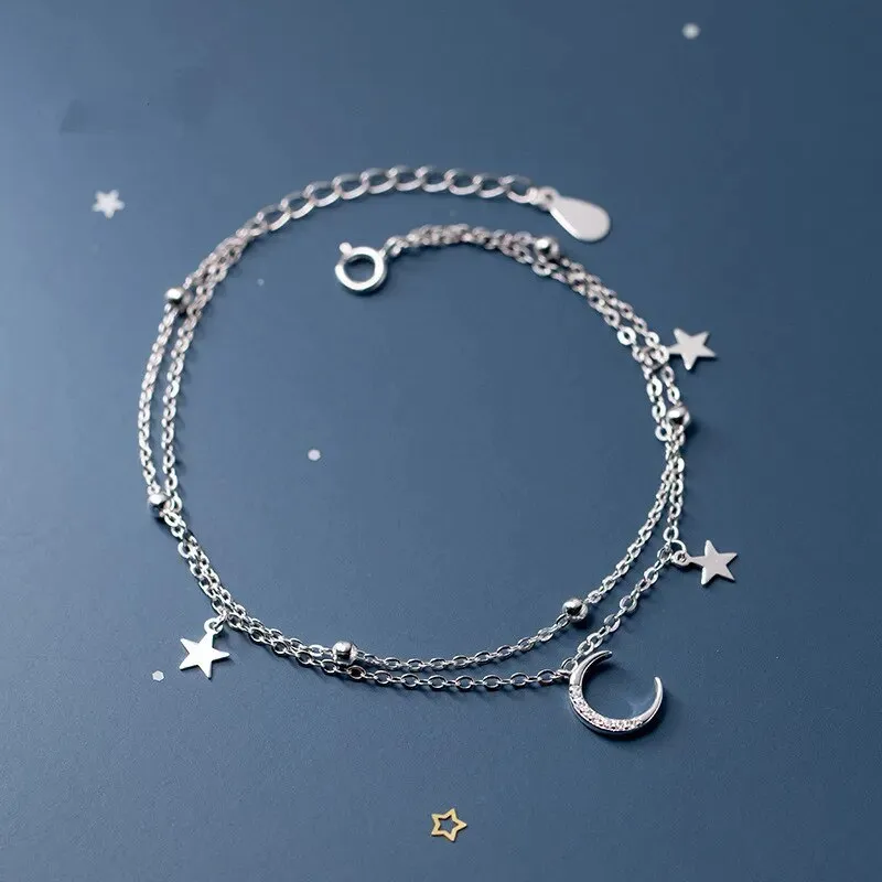 Silver Color Luxury Zircon Charm Bracelet &Bangle Handmade Party 2022 Fashion Korean Jewelry For Women Girls sl523