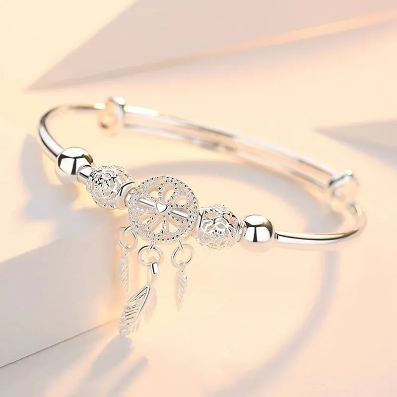 Silver Color Luxury Zircon Charm Bracelet &Bangle Handmade Party 2022 Fashion Korean Jewelry For Women Girls sl523