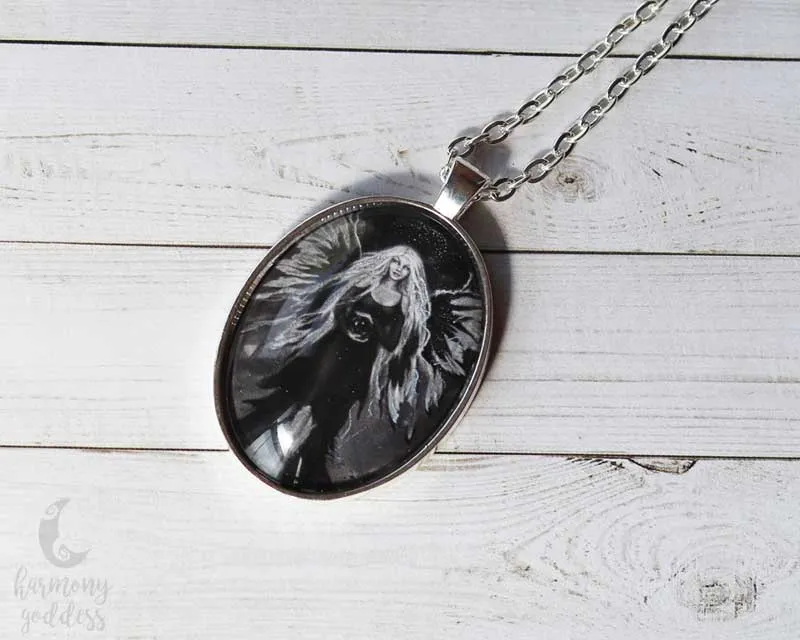 Silver Faerie of Insight Necklace – handmade reiki pendant