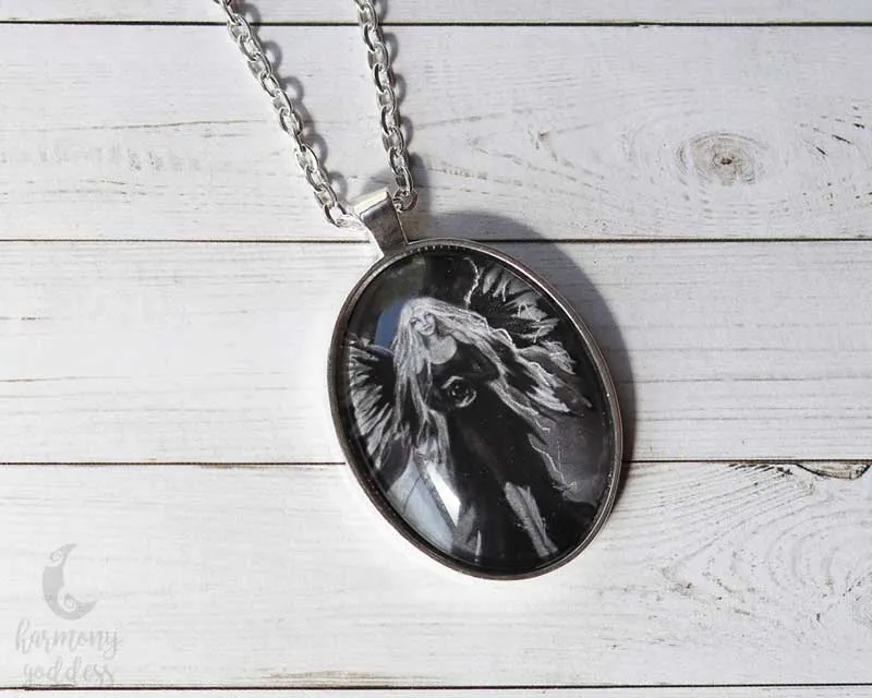 Silver Faerie of Insight Necklace – handmade reiki pendant