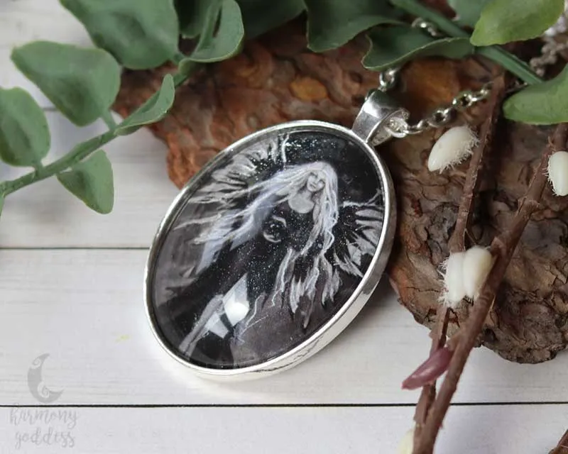 Silver Faerie of Insight Necklace – handmade reiki pendant