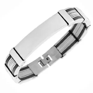 Silver Name Tag Bracelet