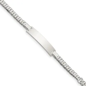 Silver Polished Engravable Baby ID Bracelet