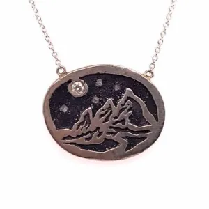 Small Sterling Silver Flatirons Pendant