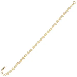 Solid Multi Star Bracelet 14K