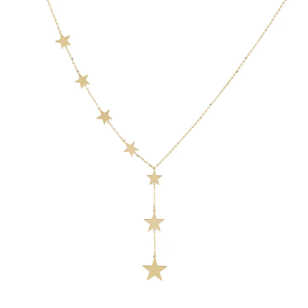 Solid Multi Stars Lariat 14K