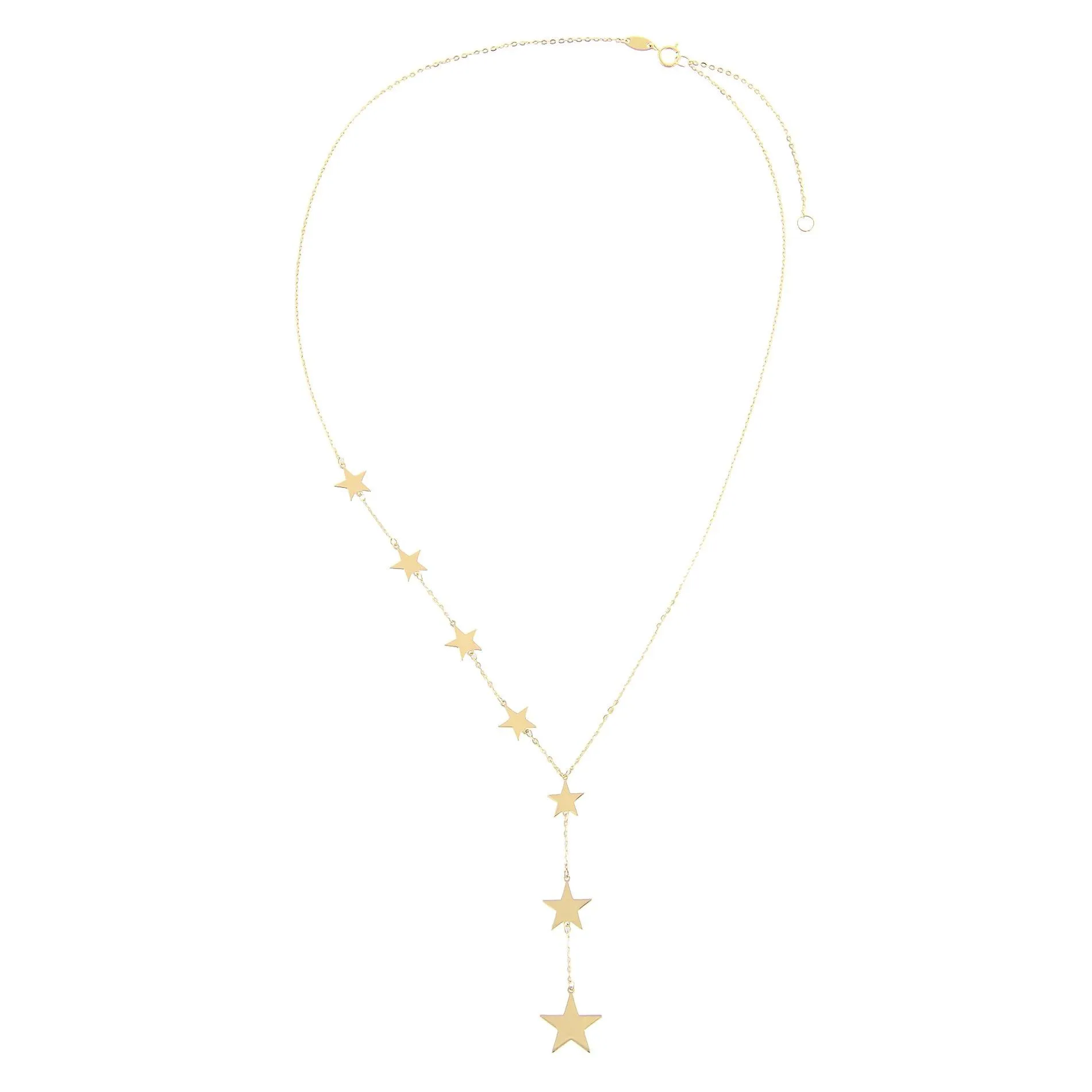 Solid Multi Stars Lariat 14K
