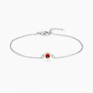 Solitaire Birthstone Bracelet