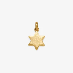 Sonoma Hammered Star of David Pendant in 20K Peach Gold