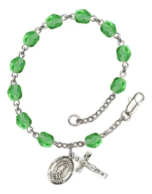 St. Lazarus Custom Birthstone Rosary Bracelet