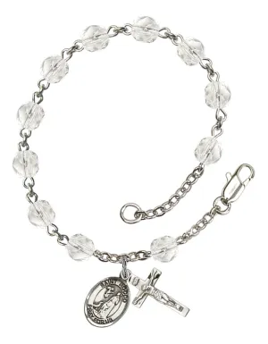 St. Rocco Custom Birthstone Rosary Bracelet