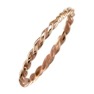 Stackable Rope Ring, 1.8mm in 14k Pink, Rose Gold - Size 3.5 to 7