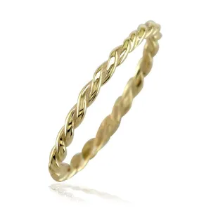 Stackable Rope Ring, 1.8mm in 14k Yellow Gold - Size 7.5 to 13.5