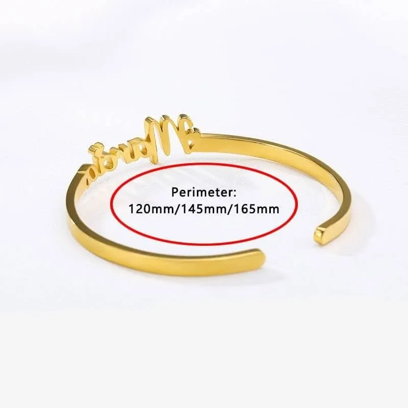 Stainless Steel Name Plate Bangles