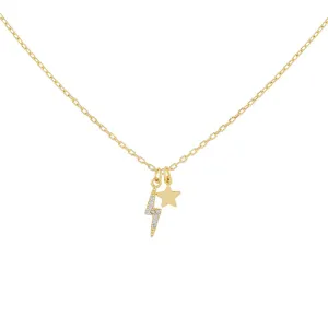Star X Lightning Necklace