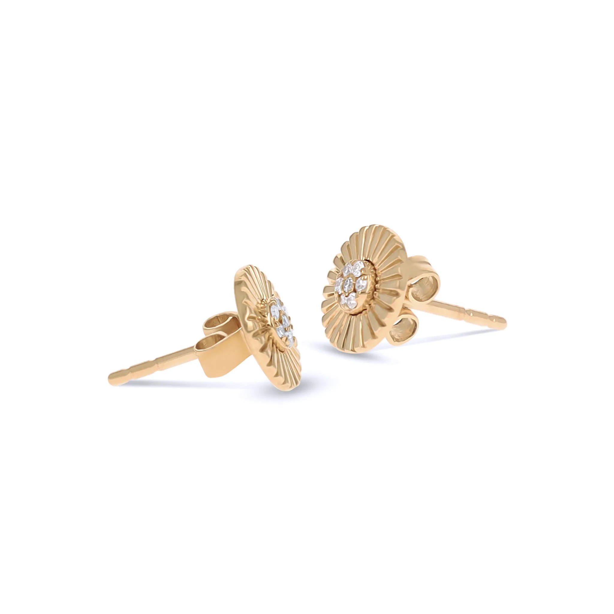 Starburst Diamond Stud Earrings