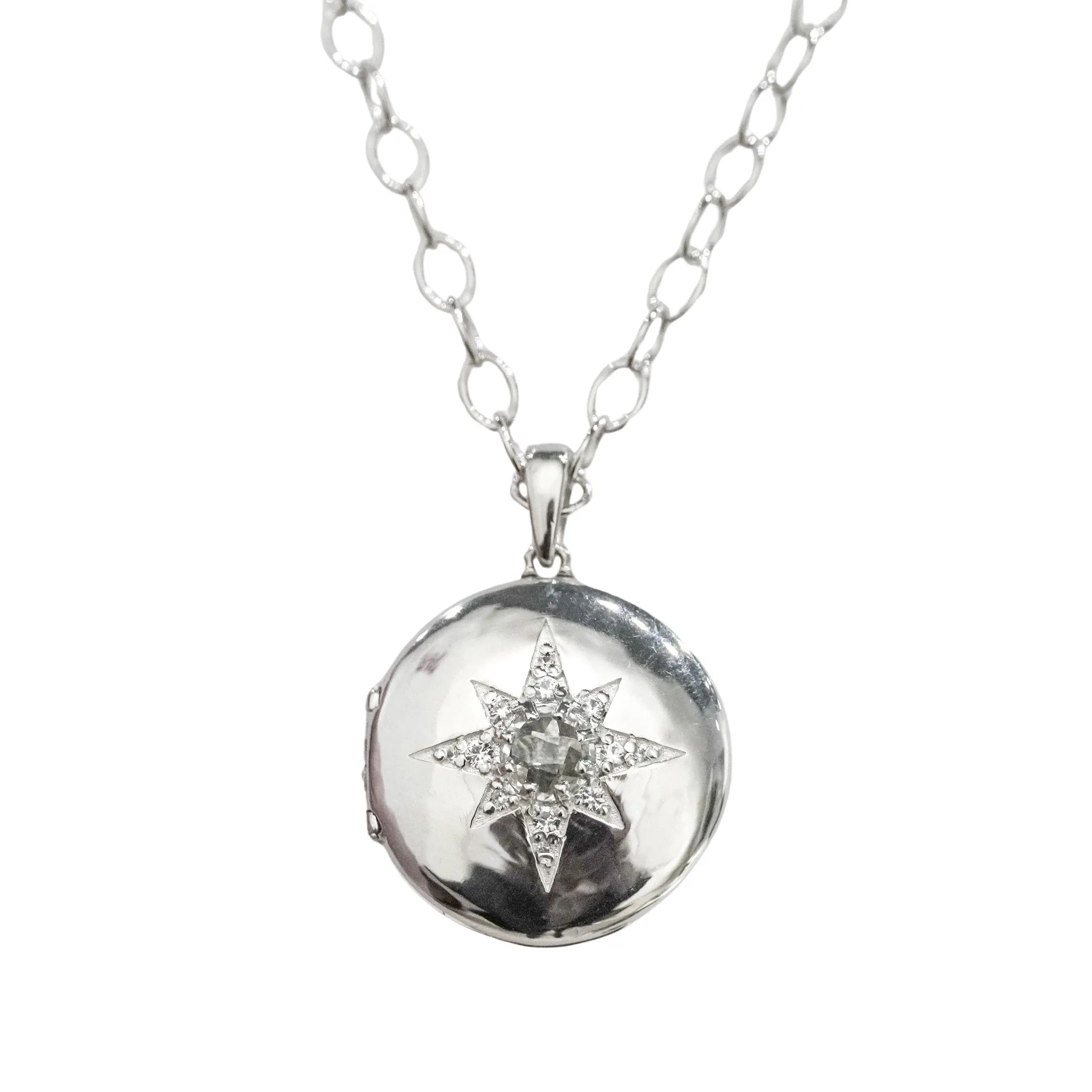 Sterling Silver Aztec North Star Locket