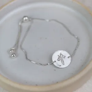Sterling Silver Birth Month Flower Bracelet